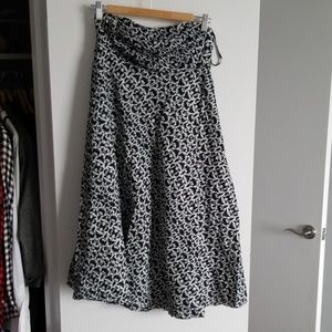 J. Crew Navy print strapless sundress